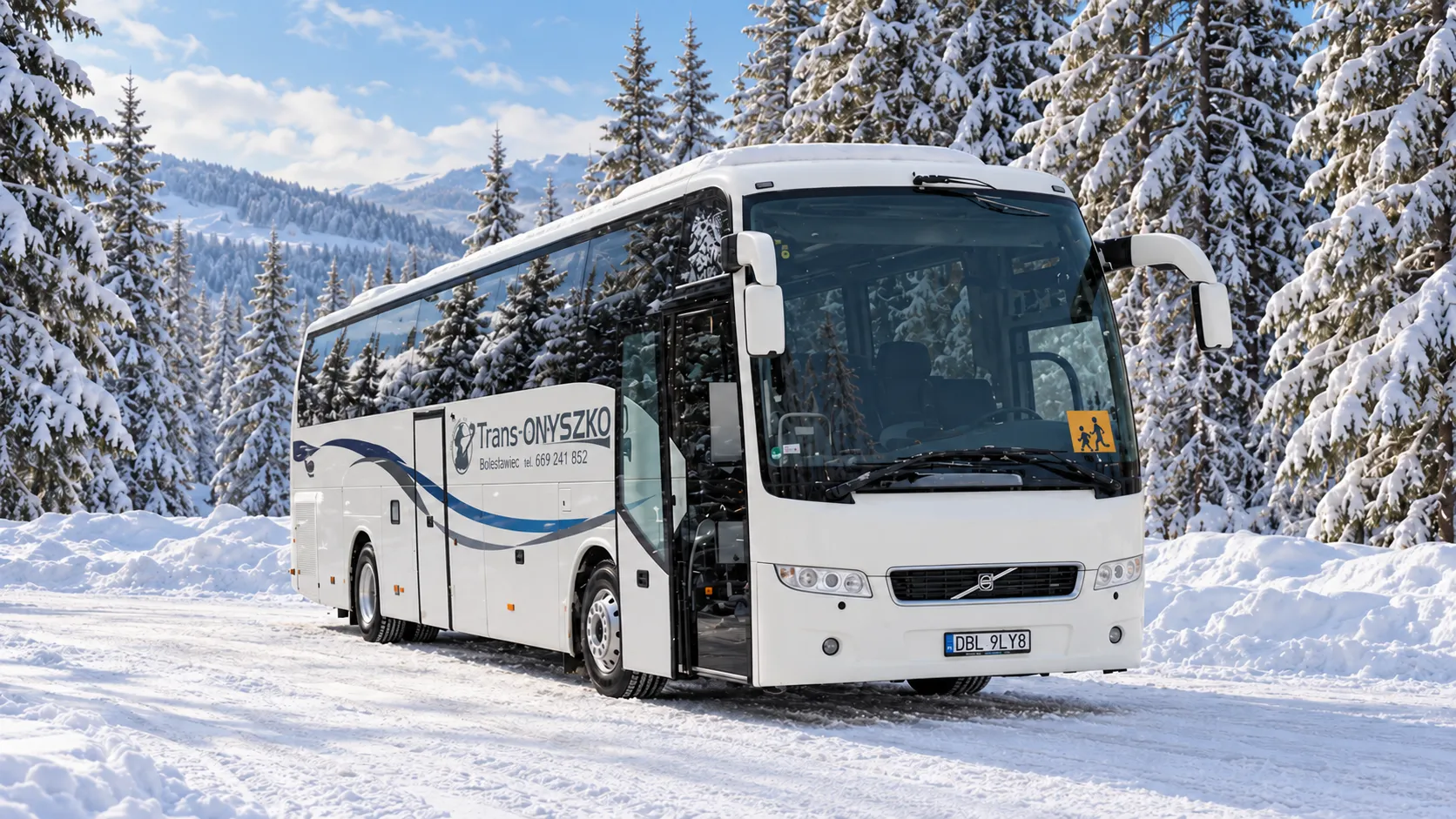 Autokar Trans Onyszko w zimowej trasie